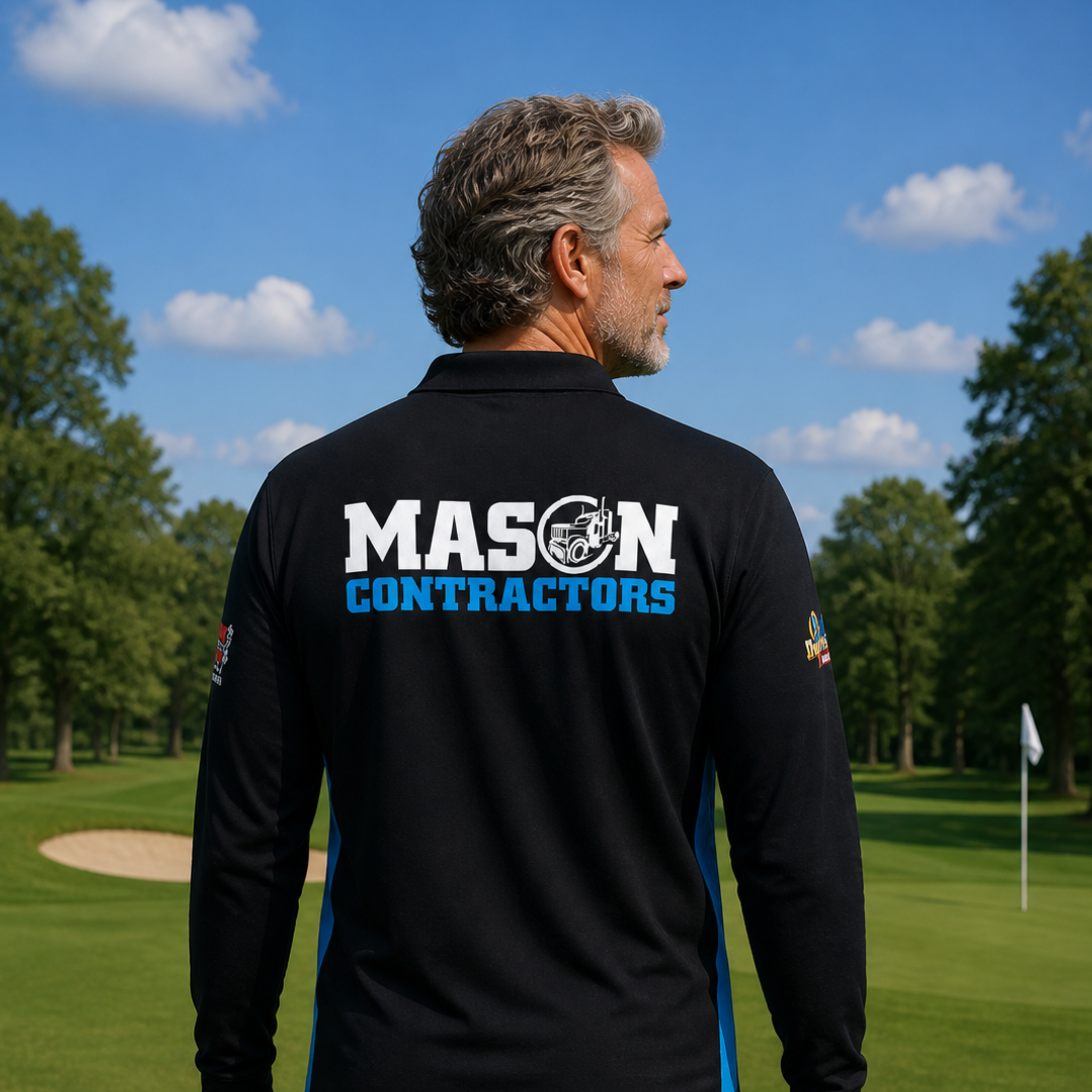 Darke Peak Golf Club Sponsor Long Sleeve Polo Shirt