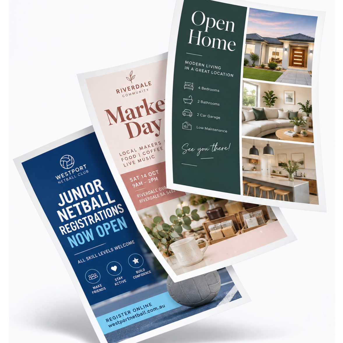 A4 full colour flyer printing with a clean professional finish.