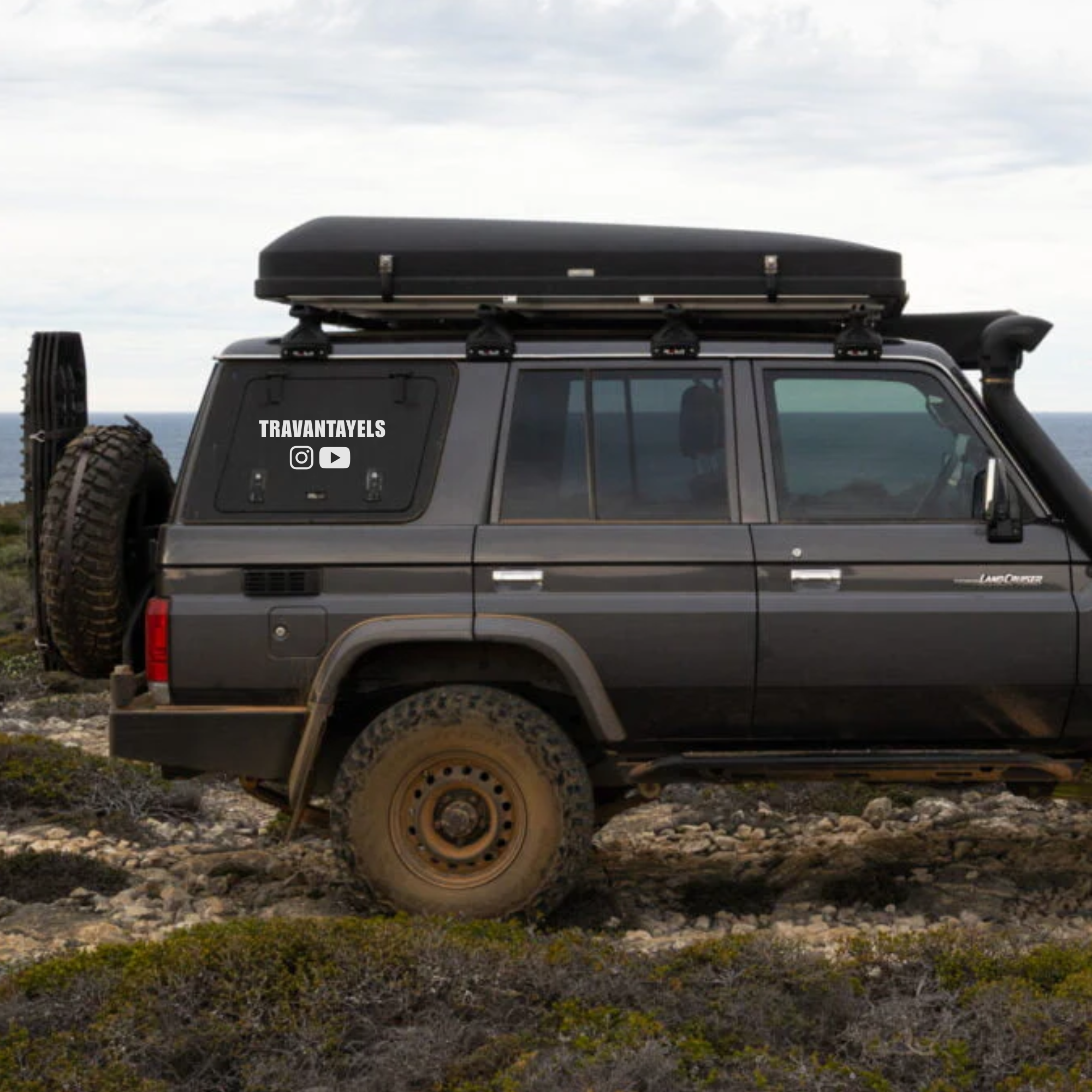 Off-road vehicle with a custom vinyl branding