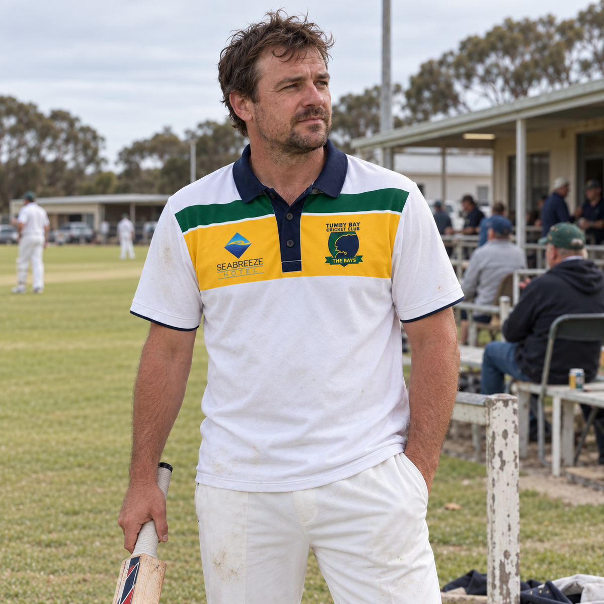 Tumby Bay Cricket Club playing polo, worn at the cricket