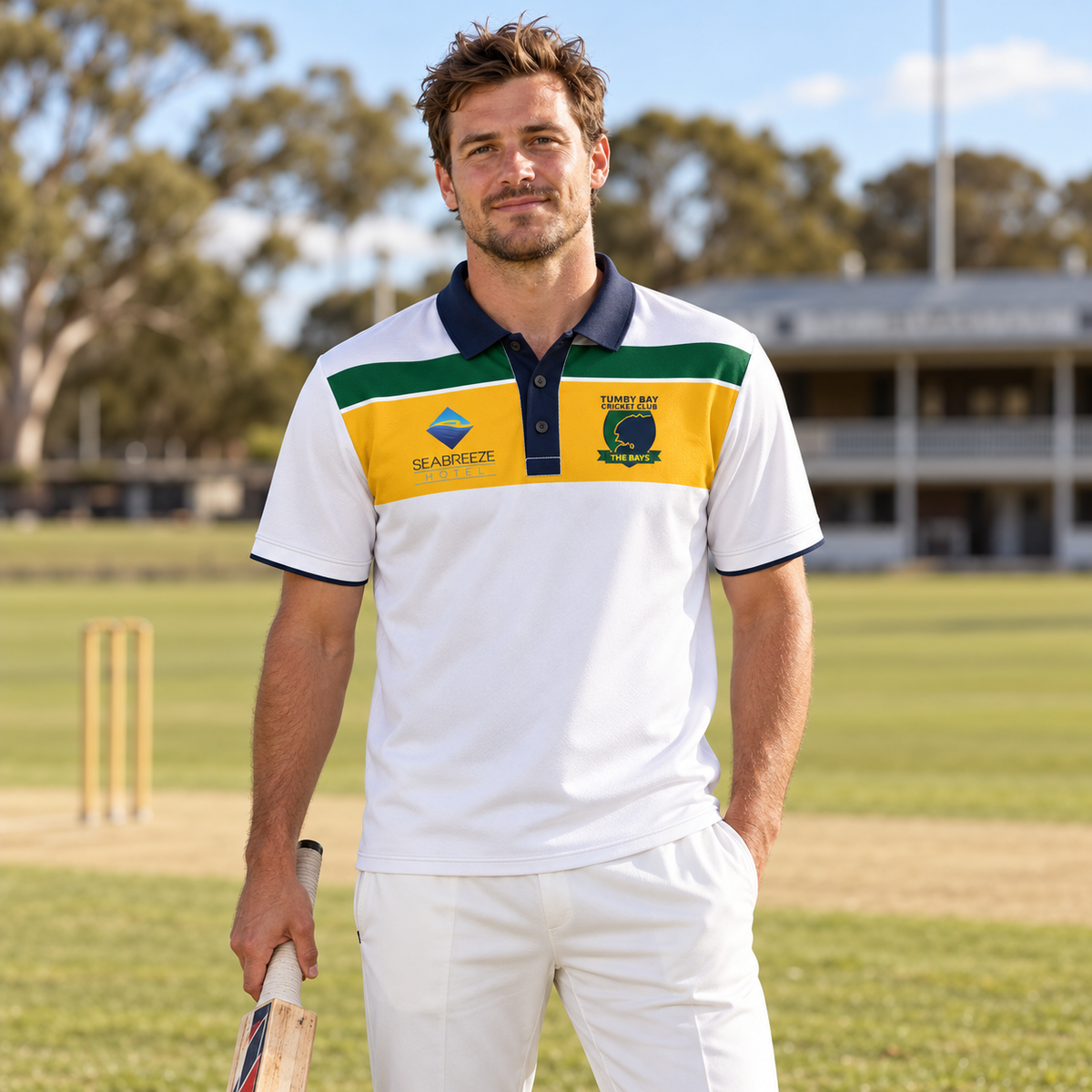 Tumby Bay Cricket Club playing polo being worn