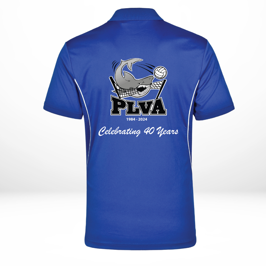 PLVA Polo - Royal Blue/White