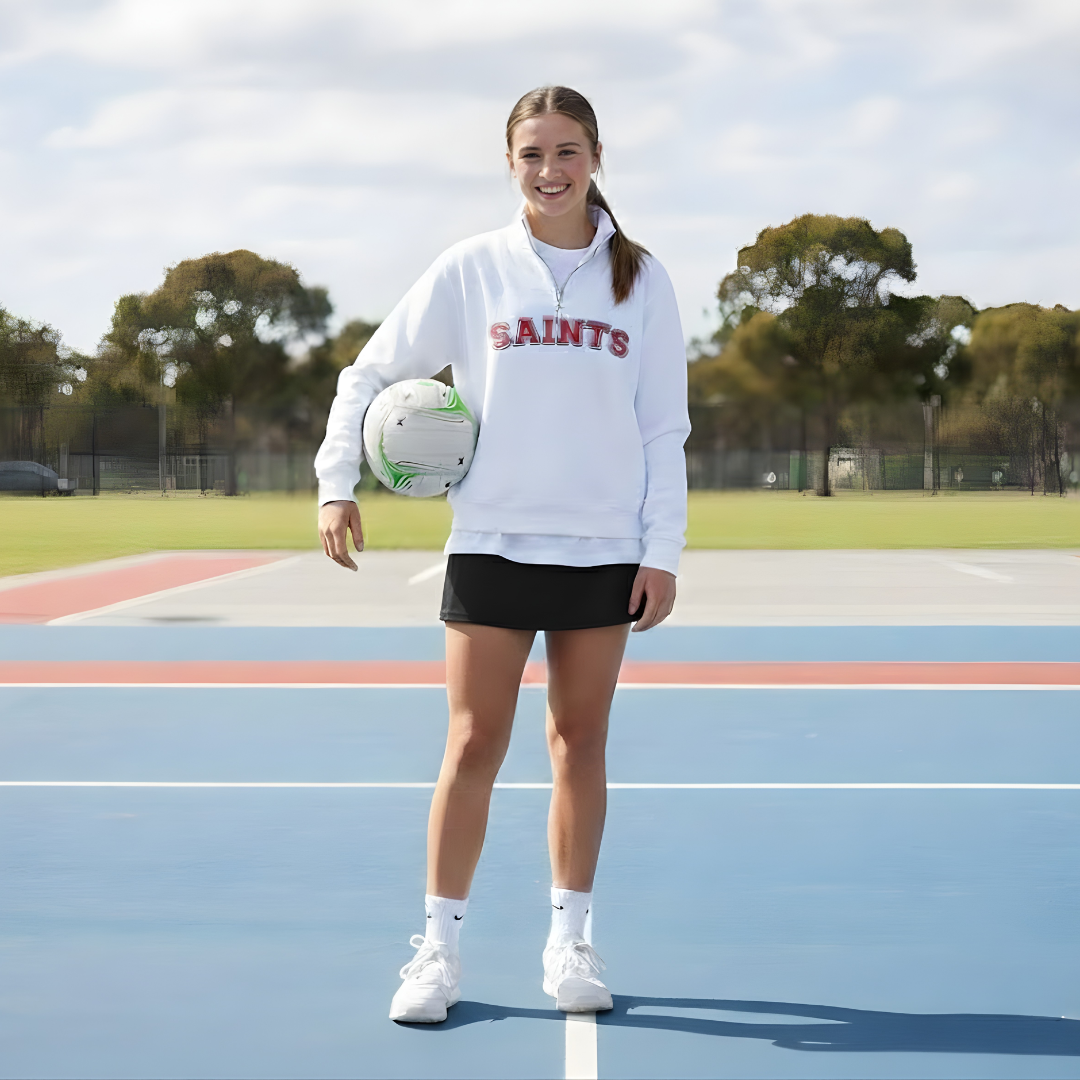 Eyre United - White 1/4 Zip