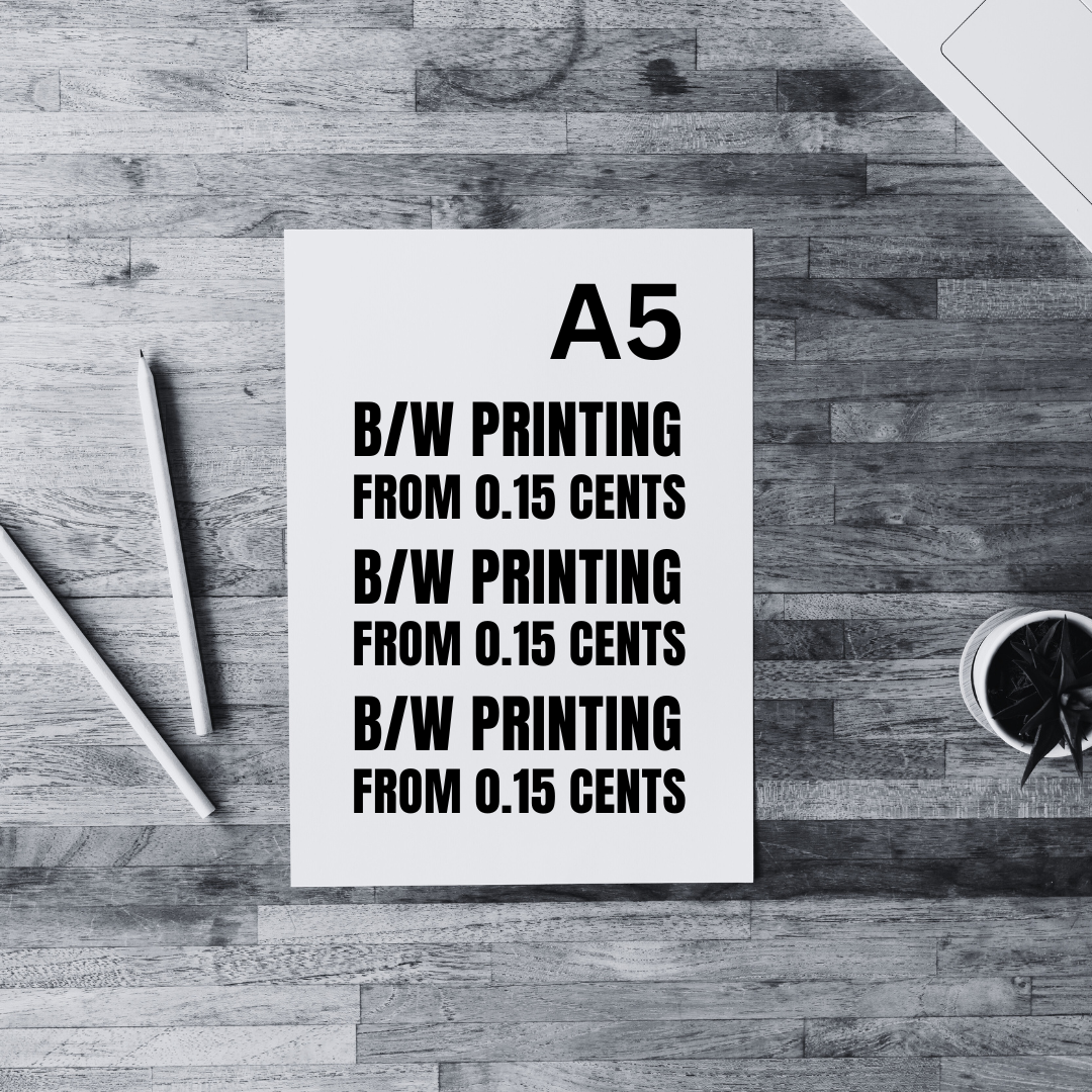 A5 Black and White Printing