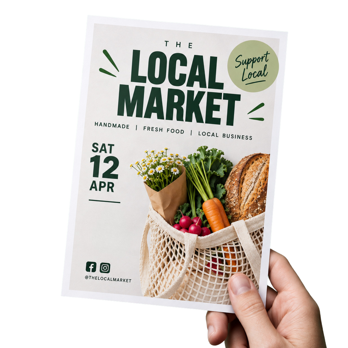 A5 full colour flyers printed on quality paper with a clean white border and professional finish.