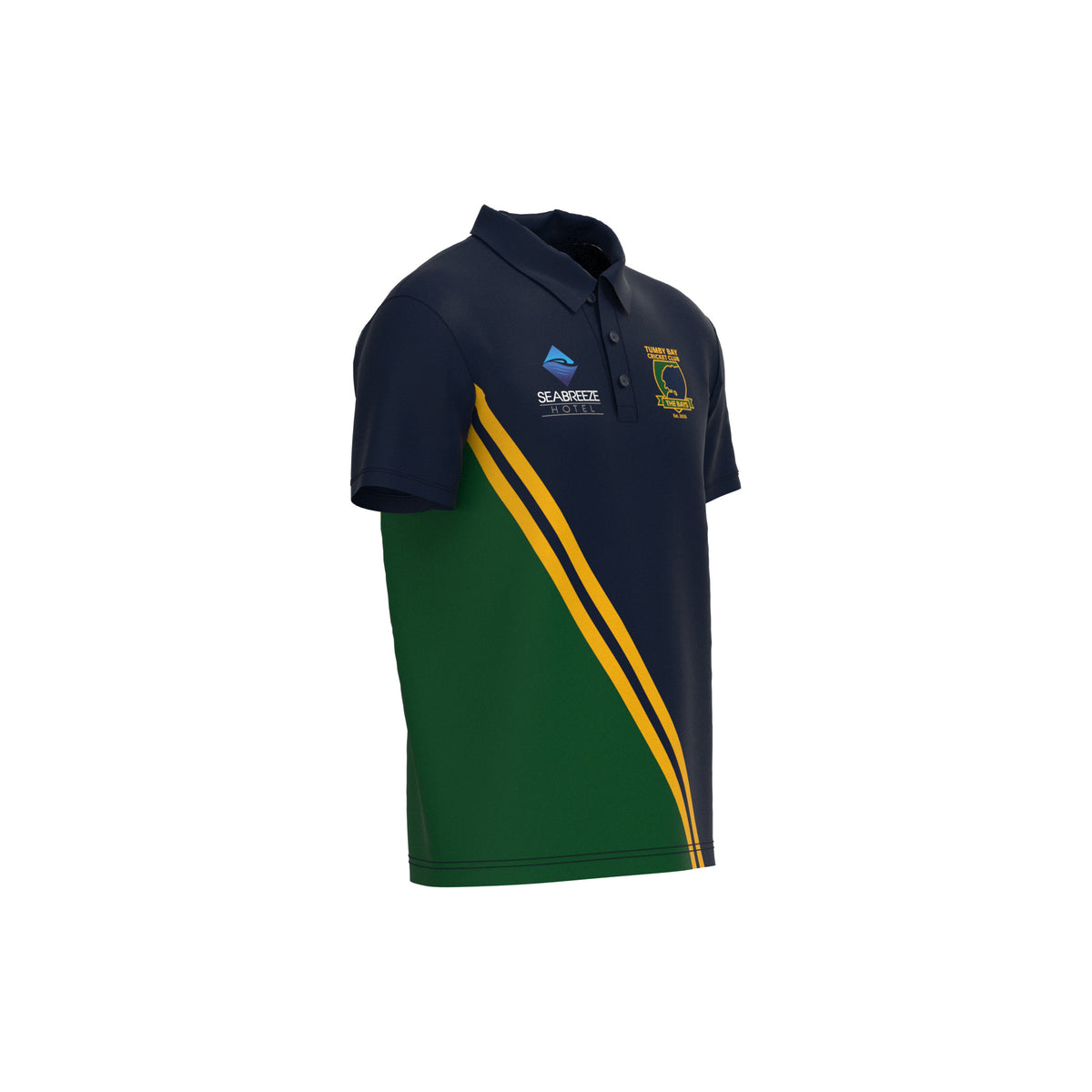 Tumby Bay Cricket Club supporters polo - sash, front angle
